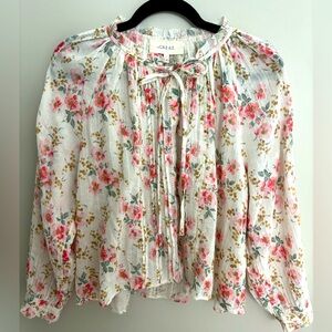 The GREAT. NWOT The valley floral top in pink sweet pea floral size 3